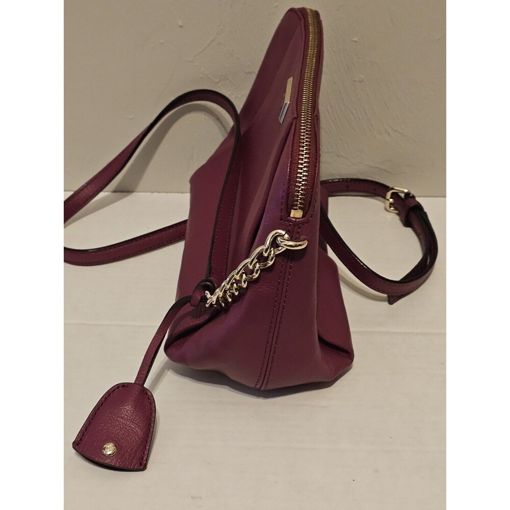 Kate Spade NY Keanette Anna Court Leather Crossbody Bag Shoulder Bag Red Plum - Picture 5 of 12